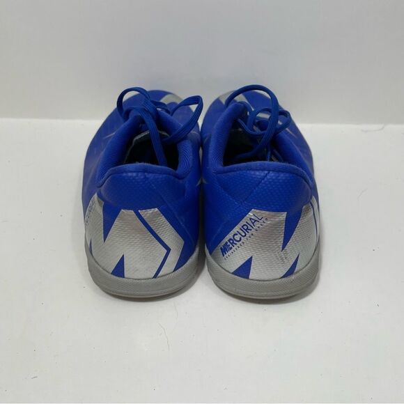 Nike Mercurial Blue Athletic Soccer Training Shoes - Picture 4 of 8